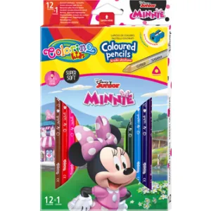 Kredki ołówkowe Colorino Disney Myszka Minnie trójkątne, 13kol