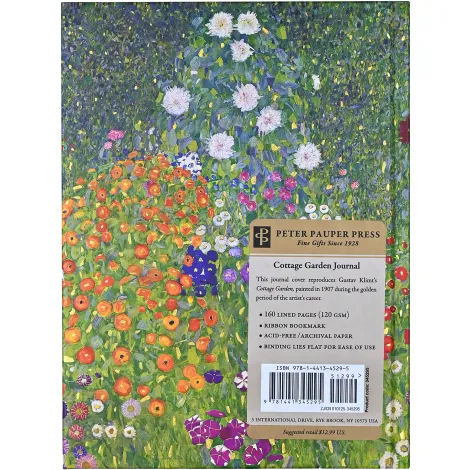 Notatnik Peter Pauper Press A5/80/120g linia szyty Ogród Kwiatowy G. Klimt - 2