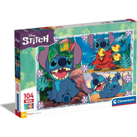 Puzzle Clementoni Maxi 104el Stitch Disney Super Color