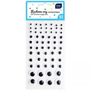 Samoprzylepne oczy ruchome Interdruk 62szt