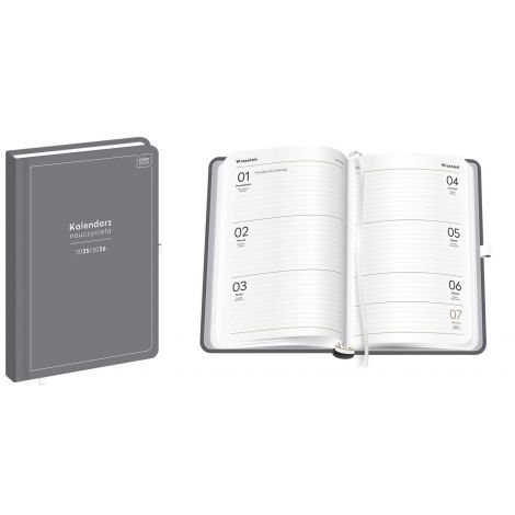 2025/2026 Kalendarz Nauczyciela Interdruk A5 Grey - 2