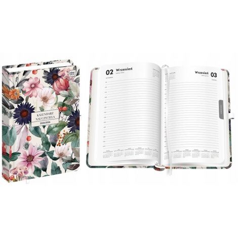 2025/2026 Kalendarz Nauczyciela Interdruk A5 Flowers - 2