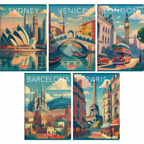 Zeszyt Herlitz Retro City A5/60 linia