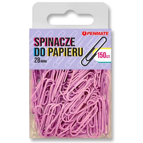 Spinacze Penmate Fioletowe 28mm, 150szt