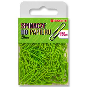 Spinacze Penmate Zielone 28mm, 150szt