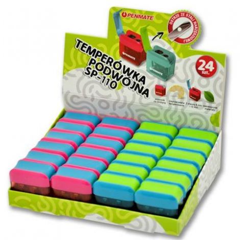 Temperówka Penmate SP-110 podwójna z pojemnikiem - 2