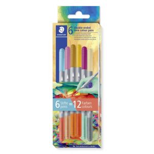 Pisaki Staedtler Multiverse Twin Color dwustronne, 12 kolorów