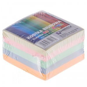 Kostka Papierowa Wektor Kolorowa 85x85x50, Klejona