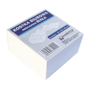 Kostka Papierowa Wektor Biała 85x85x50mm, Nieklejona