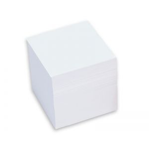 Kostka Papierowa Wektor Biała 85X85X80mm, Nieklejona JUMBO