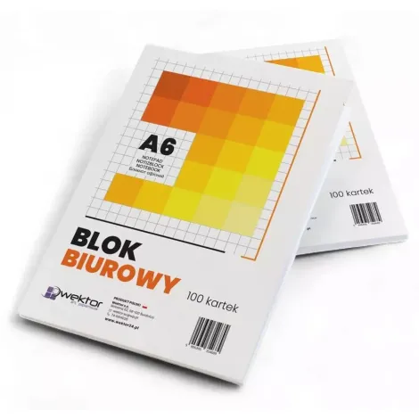 Blok biurowy Wektor A6/100ark/70g, kratka