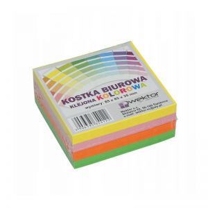 Kostka Papierowa Wektor Kolorowa 85x85x35mm, Klejona