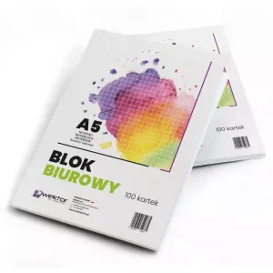 Blok biurowy Wektor A5/100ark/70g, kratka