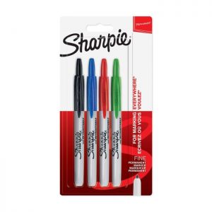 Marker permanentny automatyczny Sharpie 1.0mm, 4 kolory