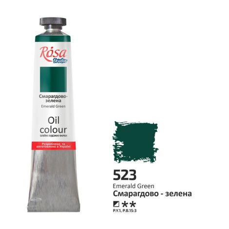 Farba olejna Rosa 45ml, Emerald Green nr 523
