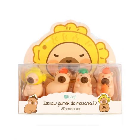 Gumka do mazania dpCraft Kapibara, 4szt