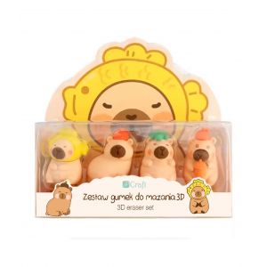 Gumka do mazania dpCraft Kapibara, 4szt