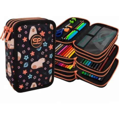 Piórnik składany Coolpack Jumper 3k, Kapibara z wyposażeniem - 2