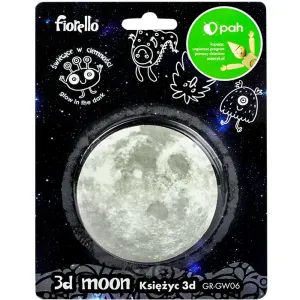 Naklejka fluorescencyjna 3D Księżyc