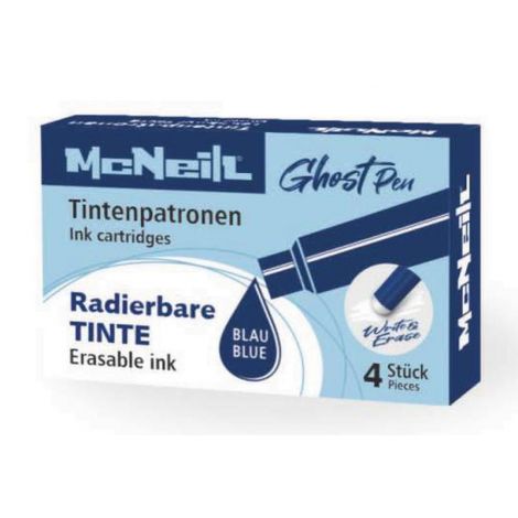 Naboje do pióra wymazywalnego Ghost niebieskie 4szt McNEILL