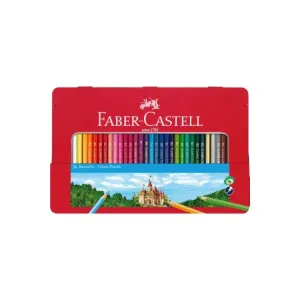 Kredki ołówkowe Faber-Castell Zamek sześciokątne + etui, 36 kolorów