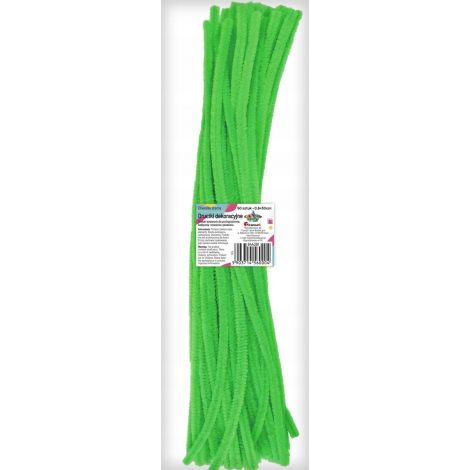 Druciki Kreatywne 30cm 6mm zielone jasne