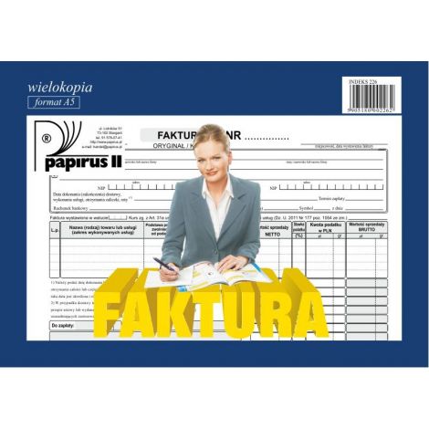 Druk Faktura VAT Wielokopia A5