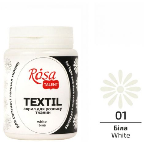 Farba do tkanin Koh-I-Noor Rosa 80ml Biała/White 01