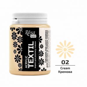 Farba do tkanin Koh-I-Noor Rosa 80ml Kremowa/Cream 02