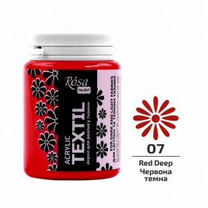 Farba do tkanin Koh-I-Noor Rosa 80ml Czerwona/Red Deep 07