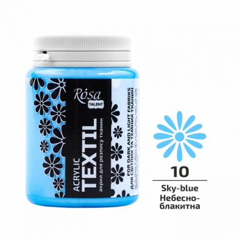 Farba do tkanin Koh-I-Noor Rosa 80ml Niebieski j./Błękitny/Sky Blue 10