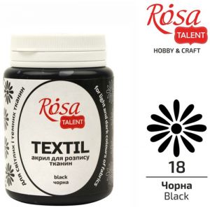 Farba do tkanin Koh-I-Noor Rosa 80ml Czarny/Black 18