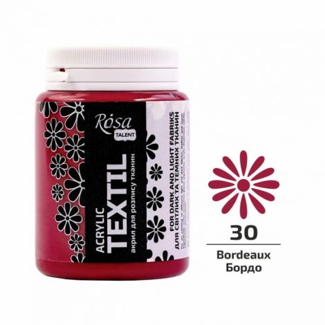 Farba do tkanin Koh-I-Noor Rosa 80ml Bordowy/Bordeaux 30