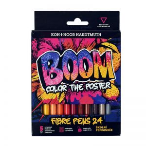 Zestaw pisaków w kartoniku BOOM Color the Poster, 24 kolory