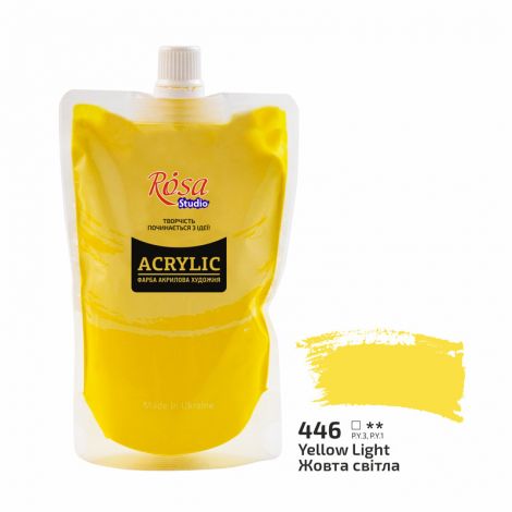 Farba akrylowa Koh-i-Noor Rosa 200ml Żółta/Yellow Light