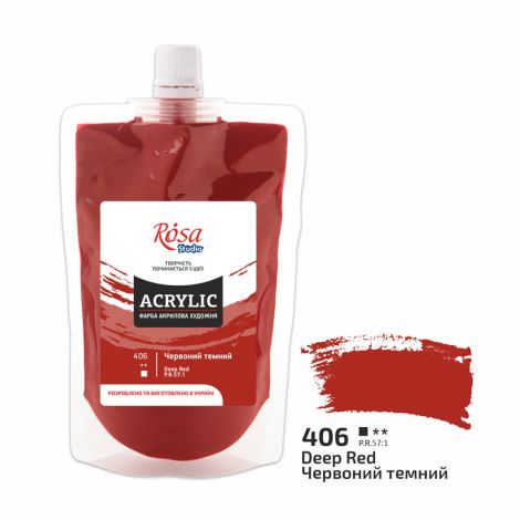 Farba akrylowa Koh-i-Noor Rosa 200ml Czerwona/Red Deep