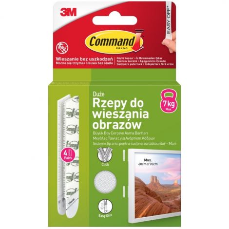 Rzepy do wieszania obrazów 3M, 7kg, 4szt