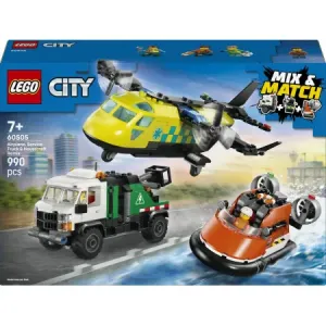 LEGO City 60505 Zestaw z Samolotem, Ciężarówką Serwisową i Poduszkowcem
