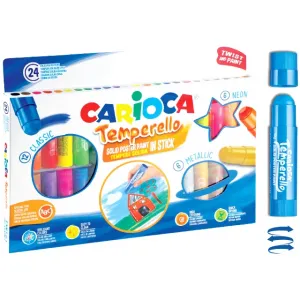 Farby w sztyfcie Carioca Temperello, 24 kolory