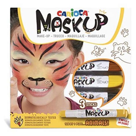 Kredki do twarzy Carioca MaskUp Animals, 3 kolory