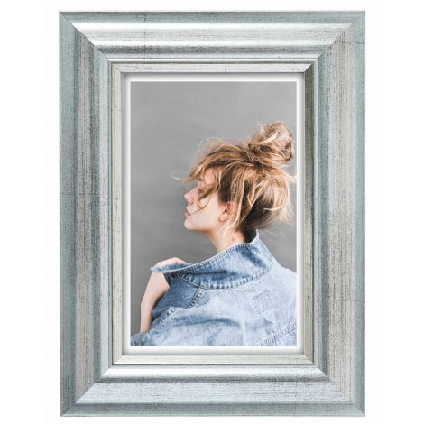 Ramka drewniana Icar DRL N Srebrna, 15x21cm