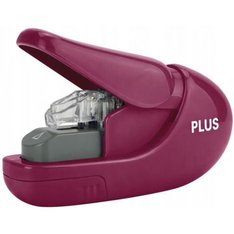 Zszywacz Pentel Plus, bezzszywkowy, bordowy