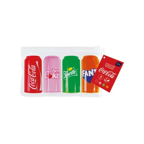 Zakreślacze Coca-Cola Mini, 4 kolory
