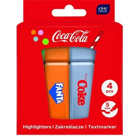 Zakreślacze Coca-Cola, 4 kolory