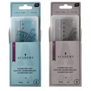 Zestaw Geometryczny Interdruk Academy w etui 4el