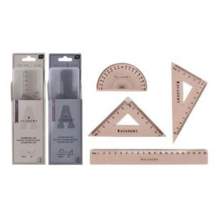 Zestaw Geometryczny Interdruk Academy w etui 4el