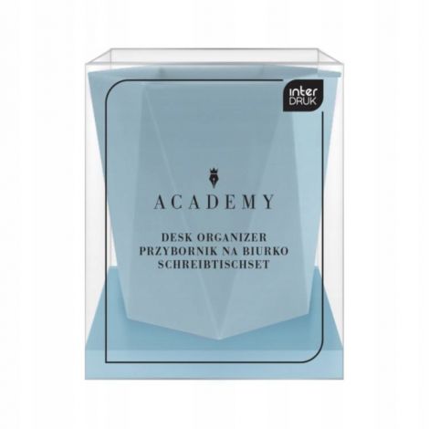 Pojemnik na długopisy sześciokątny Academy, niebieski
