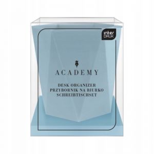 Pojemnik na długopisy sześciokątny Academy, niebieski