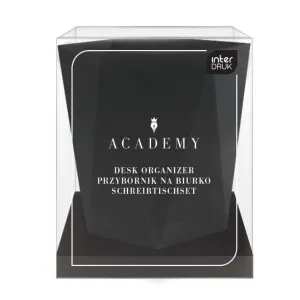 Pojemnik na długopisy sześciokątny Academy, czarny