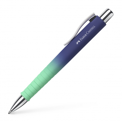Długopis Faber-Castell Poly Ball, metalowy, gradient granatowo-zielony, XB